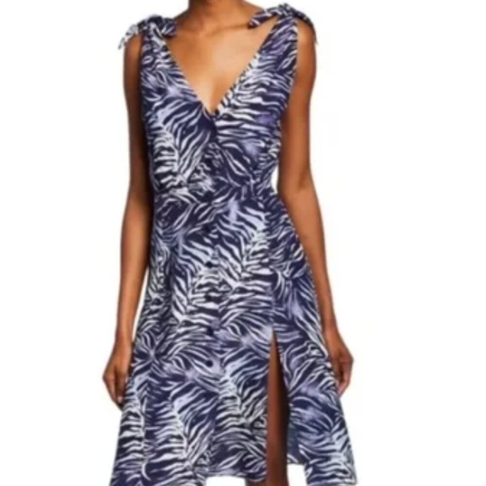 Altuzarra Blue Silk Tiger Print Dress, Size 42 (US10)